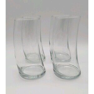 4 PC - Libbey Clear Curved 16 oz Highball Drinking Glasses Ice Tea Glass